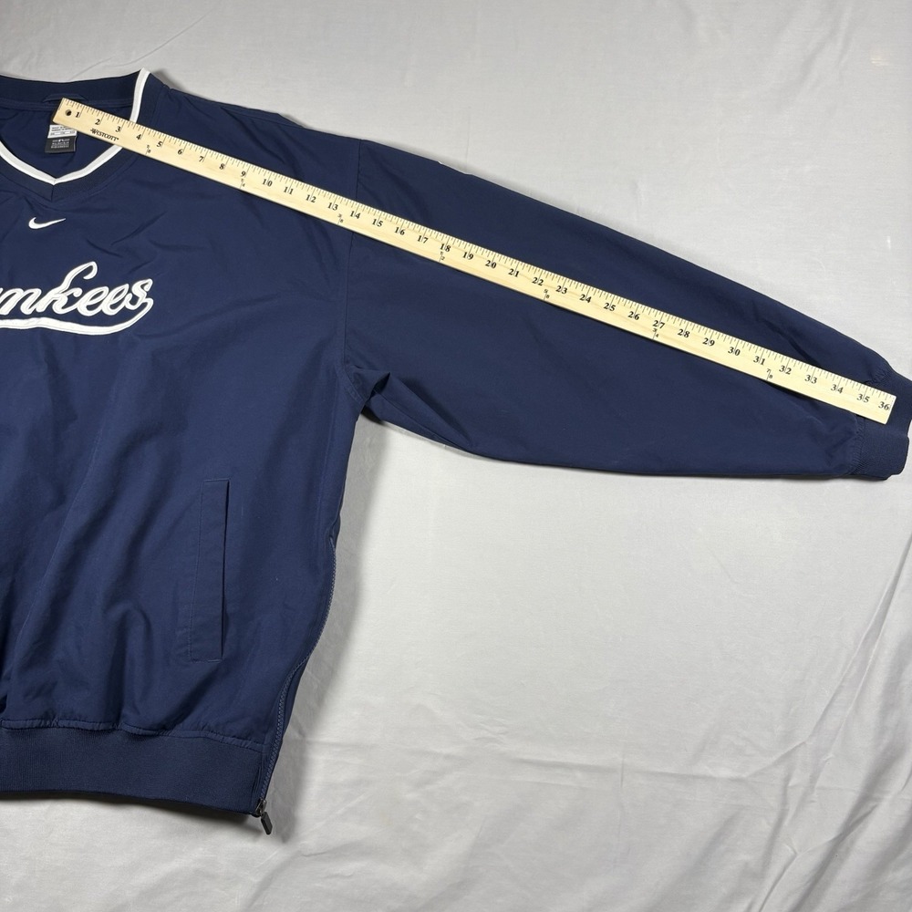 Vintage Y2K Nike New York Yankees Center Swoosh Dugout Pullover Jacket Mens XXL - Picture 11 of 14